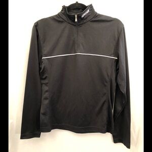 Spyder Black 1/4 Zip Pullover Mid Base Layer Lightweight Top Womens Size 6